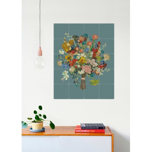 Van Gogh IXXI Vincents bloemen 100x80 blauw