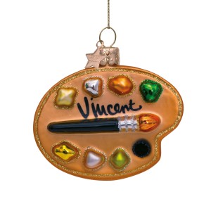 Glazen ornament schilderspalet, Vondels x Van Gogh Museum