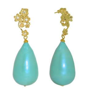 Van Gogh Cotton Pearls oorstekers Amandelbloesem, door Miccy’s