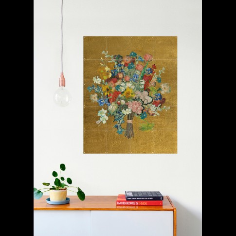 Van Gogh IXXI Vincents bloemen 100x80 goud