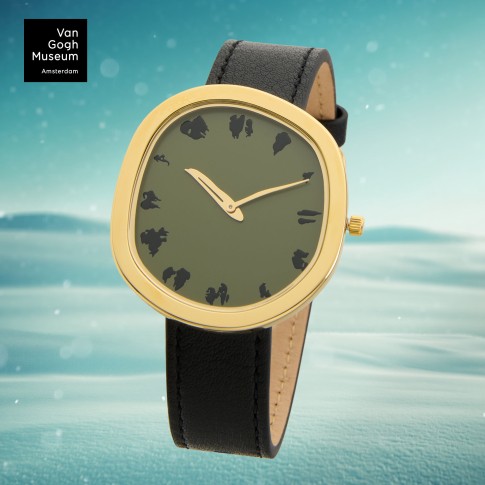 Van Gogh Horloge De aardappeleters zwart, door Tord Boontje