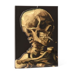 Van Gogh Notitieboek met magneetsluiting Kop van een skelet met brandende sigaret