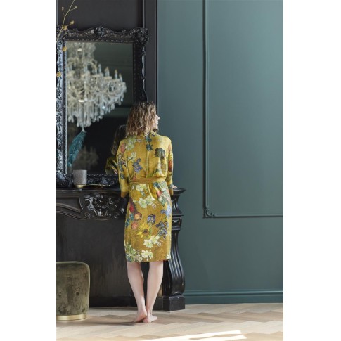 Kimono Vincents bloemen goudkleurig, Beddinghouse x Van Gogh Museum