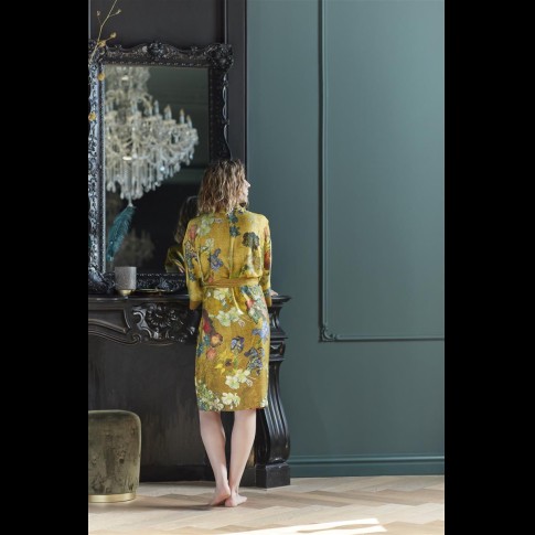 Kimono Vincents bloemen goudkleurig, Beddinghouse x Van Gogh Museum