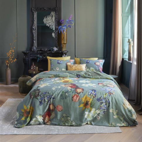 Dekbedovertrekset Vincents bloemen all-over blauw, Beddinghouse x Van Gogh Museum®