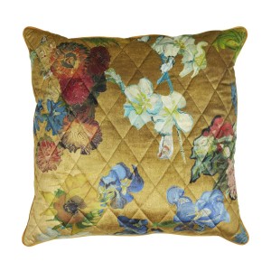 Sierkussen Vincents bloemen goud 50x50, Beddinghouse x Van Gogh Museum®