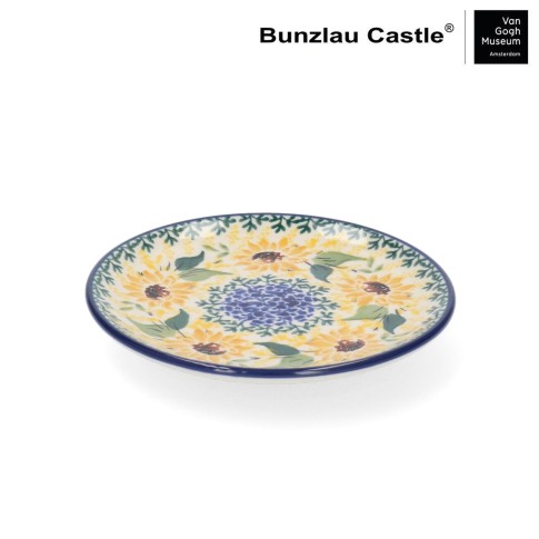 Bunzlau Castle x Van Gogh Museum Petit four bordje Ø 12,3 cm Zonnebloemen