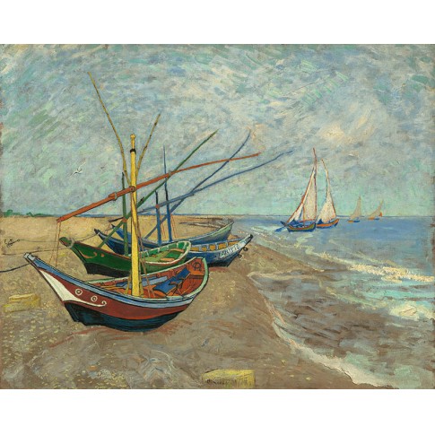 Van Gogh Giclée, Vissersboten op het strand van Les Saintes-Maries-de-la-Mer