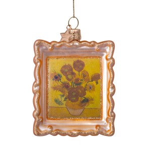 Glazen ornament schilderij Zonnebloemen, Vondels x Van Gogh Museum