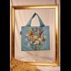 Tas Vincents bloemen blauw, LOQI x Van Gogh Museum