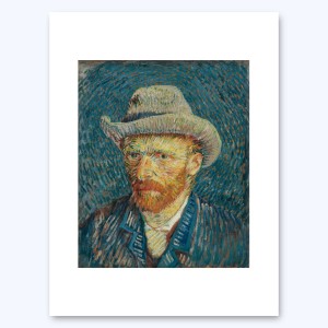 Van Gogh Art Print Zelfportret met grijze vilthoed