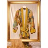 Kimono Vincents bloemen goudkleurig, Beddinghouse x Van Gogh Museum