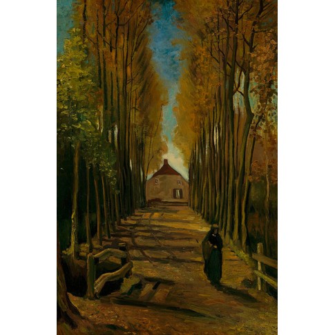 Van Gogh Giclée, Populierenlaan in de herfst