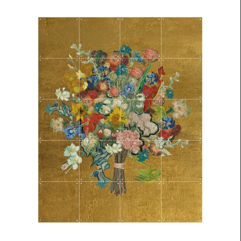 Van Gogh IXXI Vincents bloemen 100x80 goud