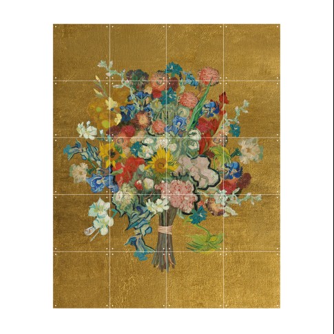 Van Gogh IXXI Vincents bloemen 100x80 goud