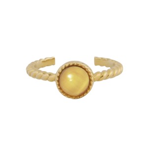 Van Gogh Gemstone ring citrien geel, door Ellen Beekmans®