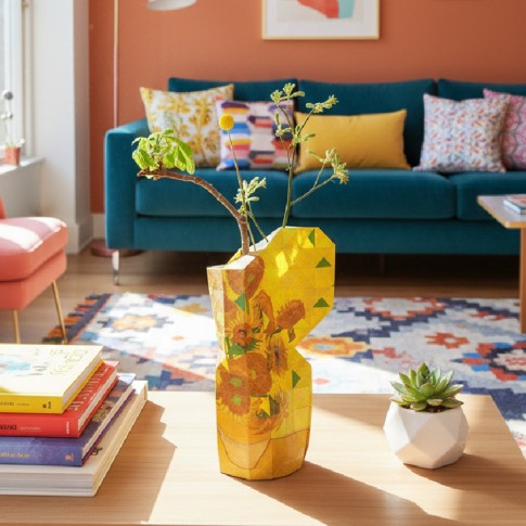Tiny Miracles Papieren Vaas Cover Zonnebloemen