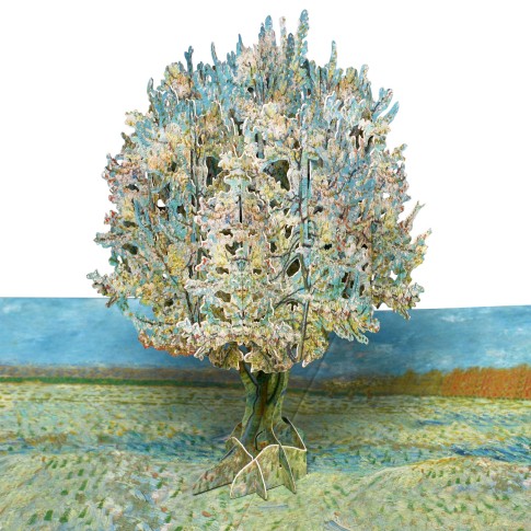 Origamo x Van Gogh Museum 3D Pop-Up Ansichtkaart De roze perzikboom