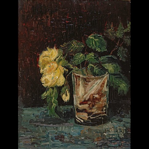 Van Gogh Giclée, Glas met gele rozen