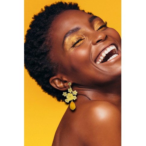 Van Gogh Flowerpot gemstone oorbellen Zonnebloemen, door Miccy’s