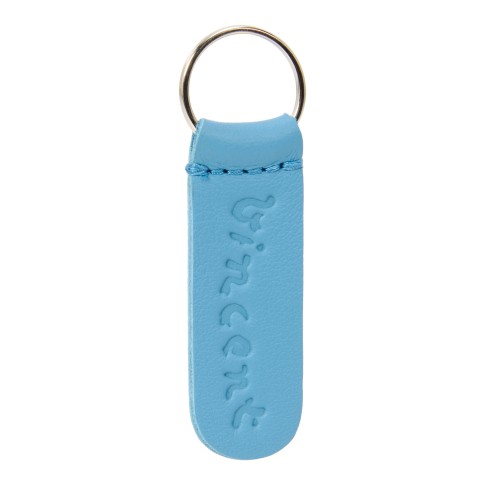 Sleutelhanger blauw leer Vincent – Keecie