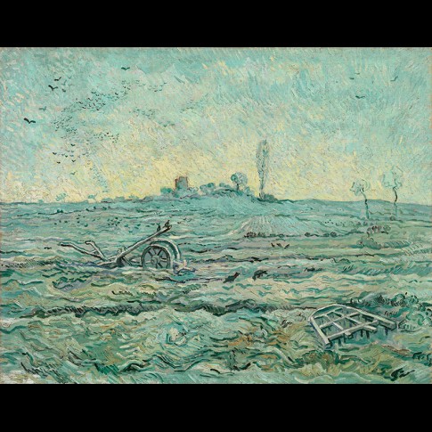 Van Gogh Giclée, Ondergesneeuwd veld met een eg (naar Millet)